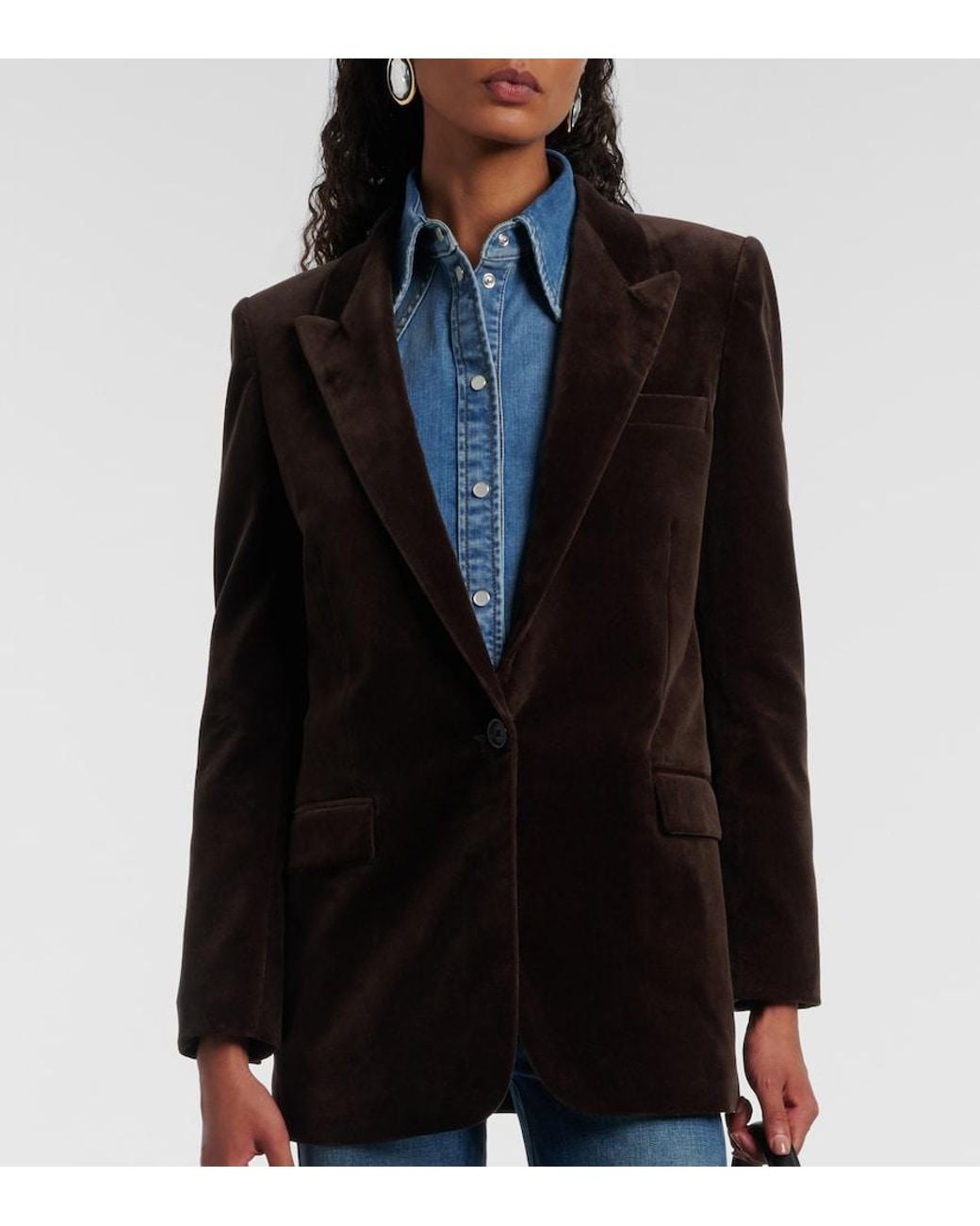 Nili Lotan Black Diane Velvet Blazer