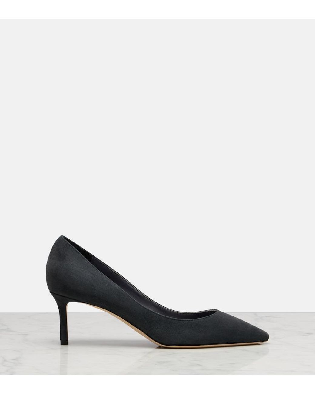 Jimmy Choo Blue Romy 60 Suede Pumps