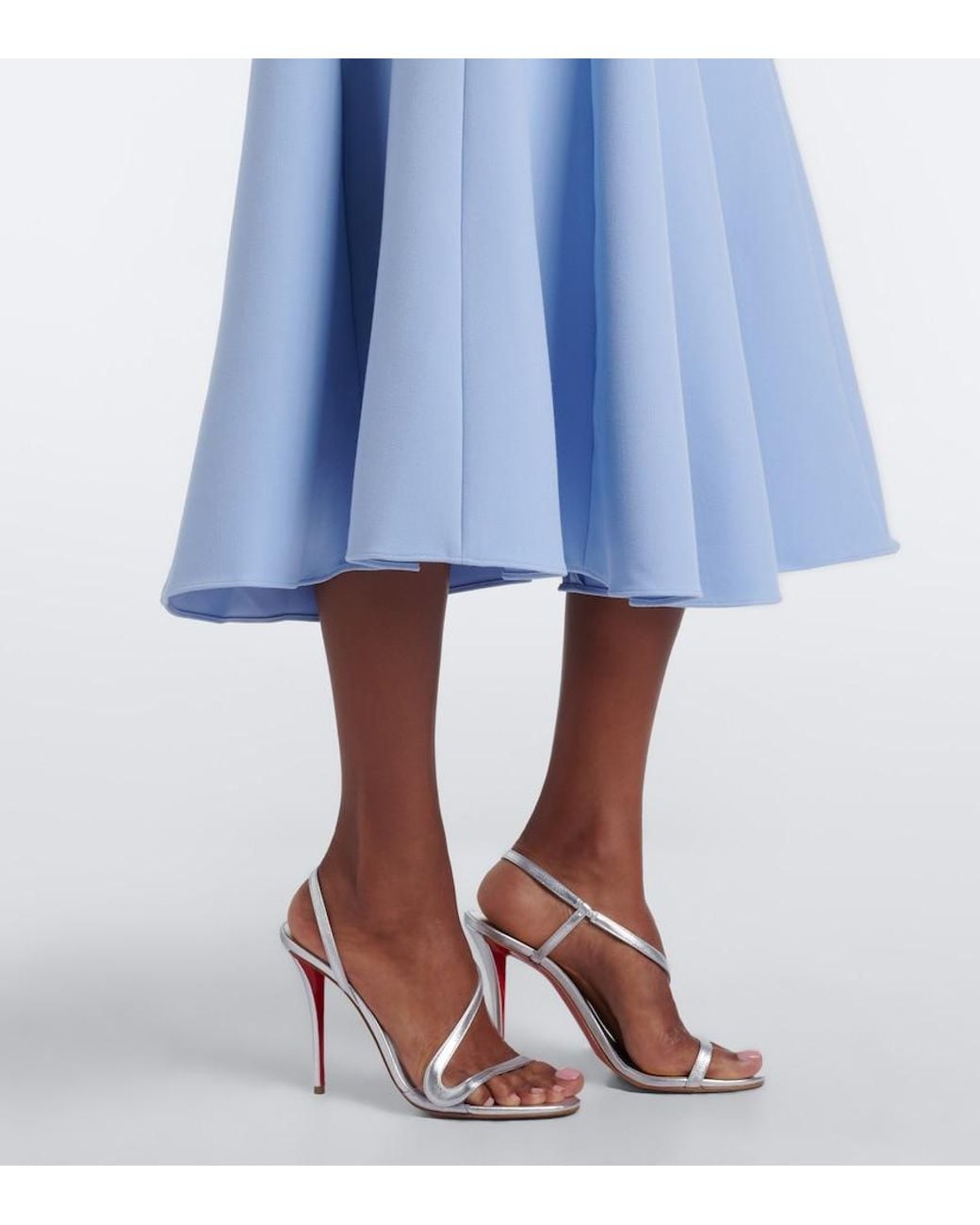 Roland Mouret Blue Bow-Detail Crepe Cocktail Dress