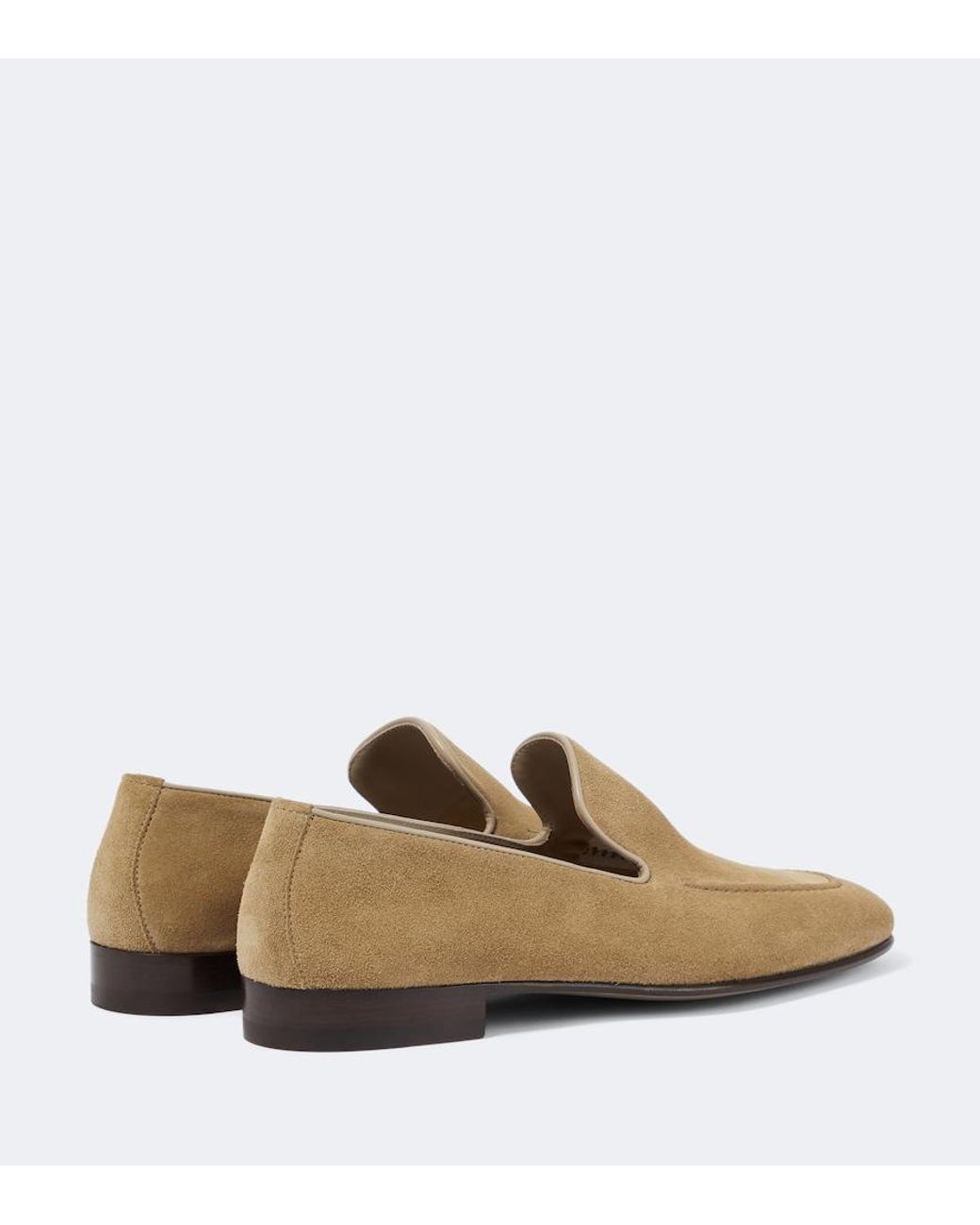 Manolo Blahnik White Truro Suede Loafers for men