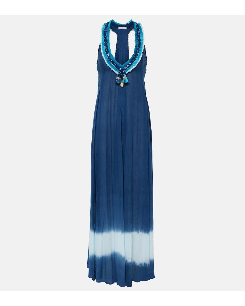 Poupette Blue Nava Floral Maxi Dress