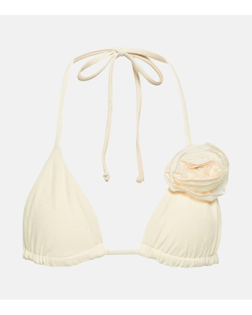 SAME Natural Applique Triangle Bikini Top