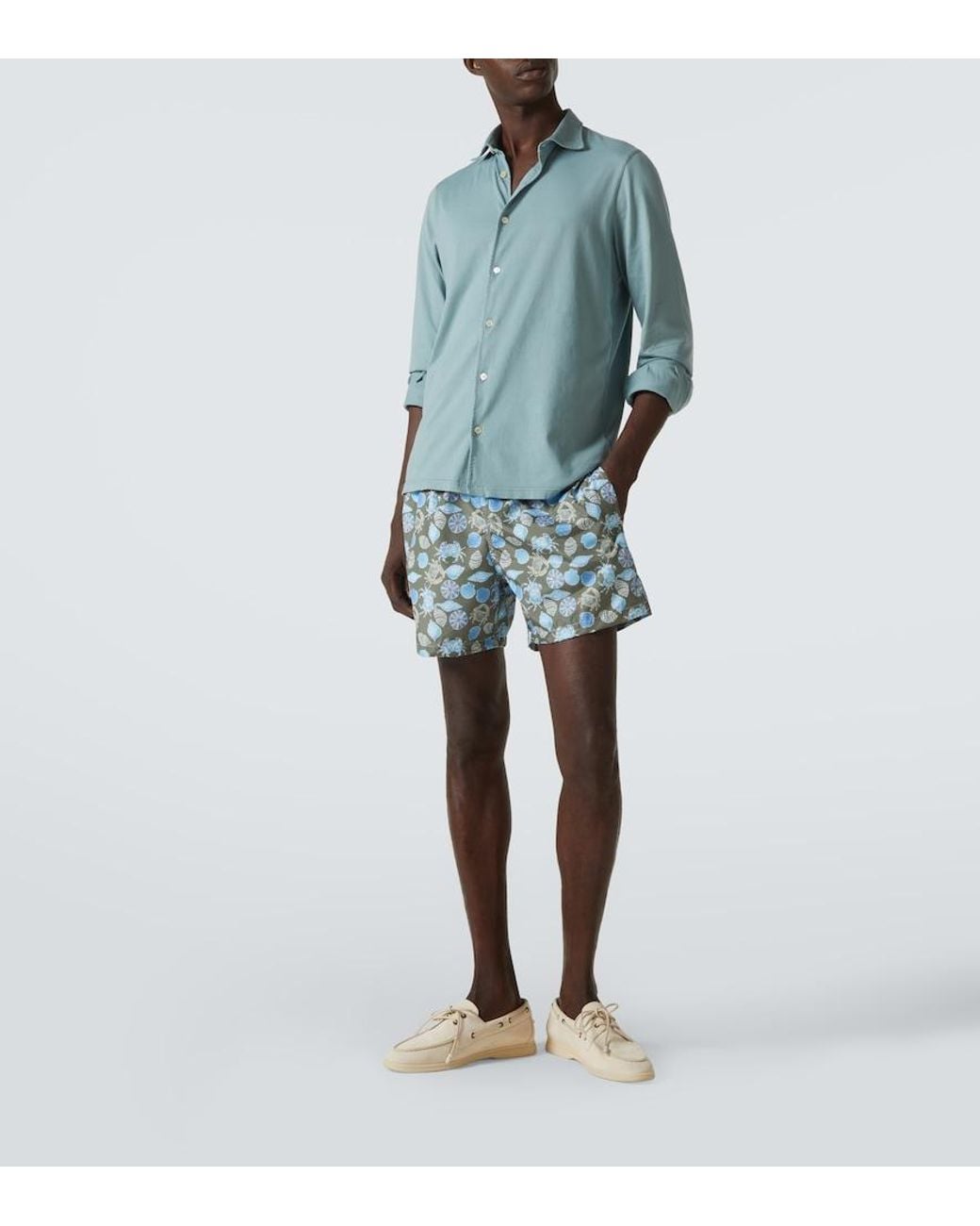 Camicia Jason di Fedeli in Blue da Uomo