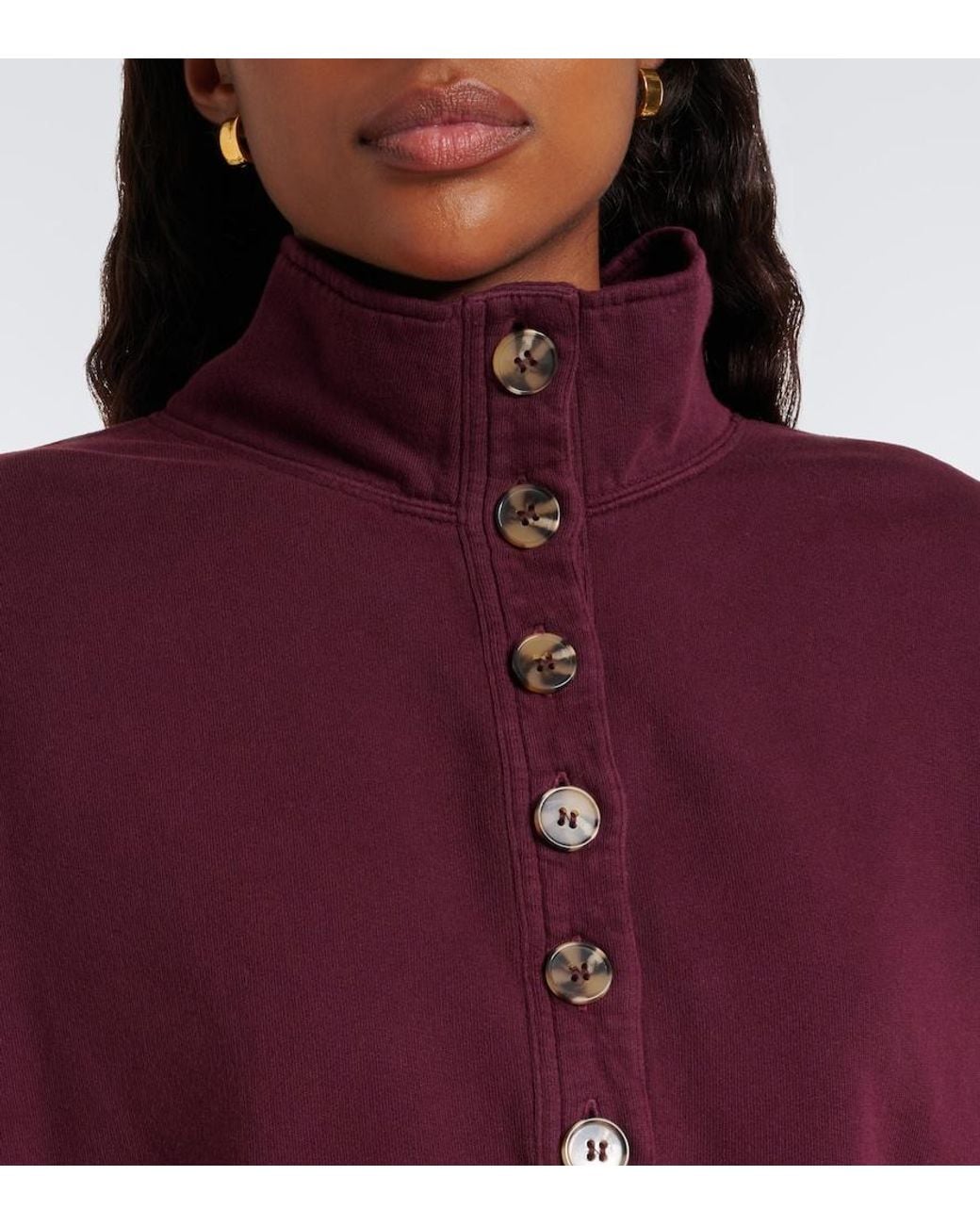 Velvet Purple Fatima Cotton Jersey Sweatshirt