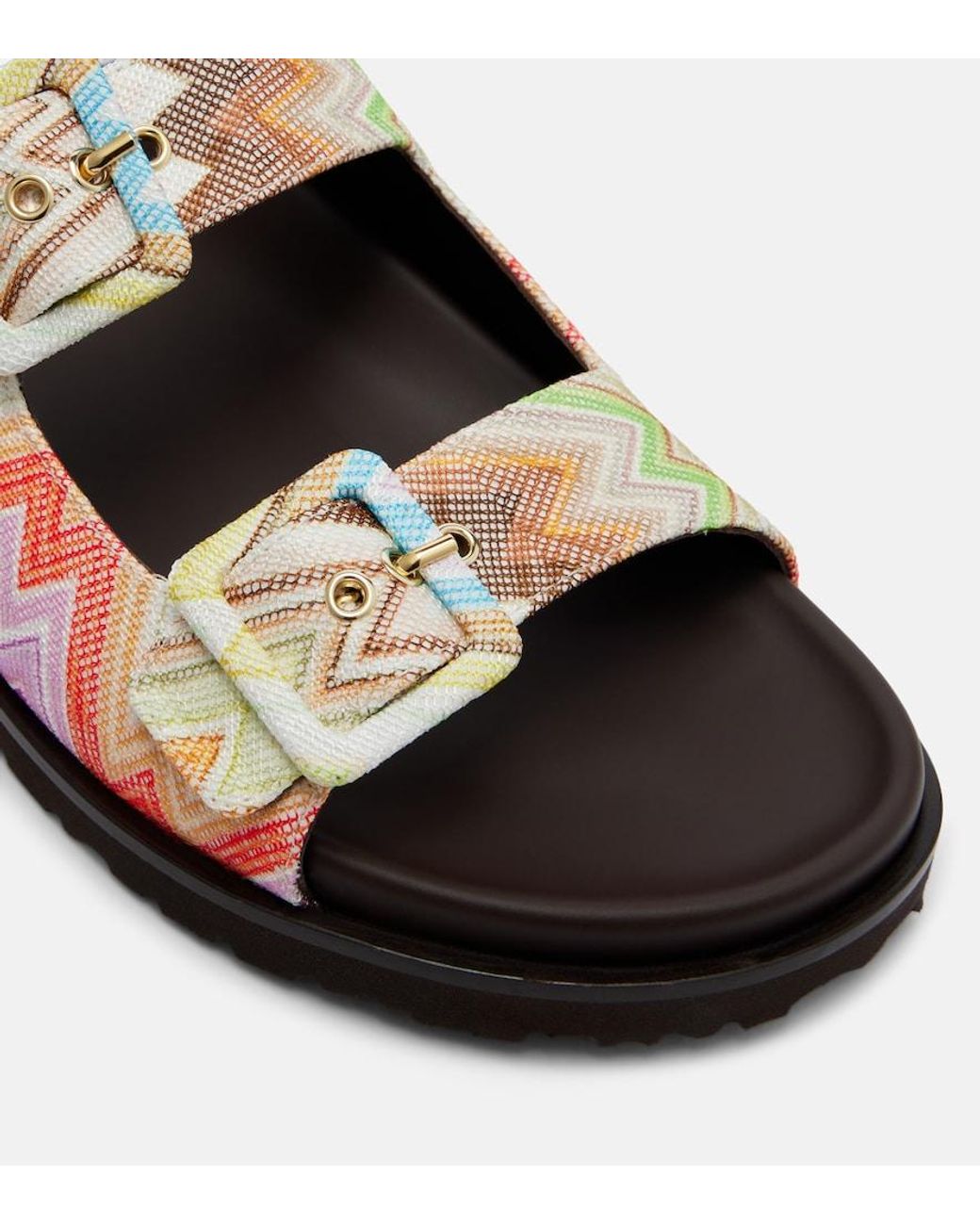 Missoni Black Mia Zigzag Slingback Sandals