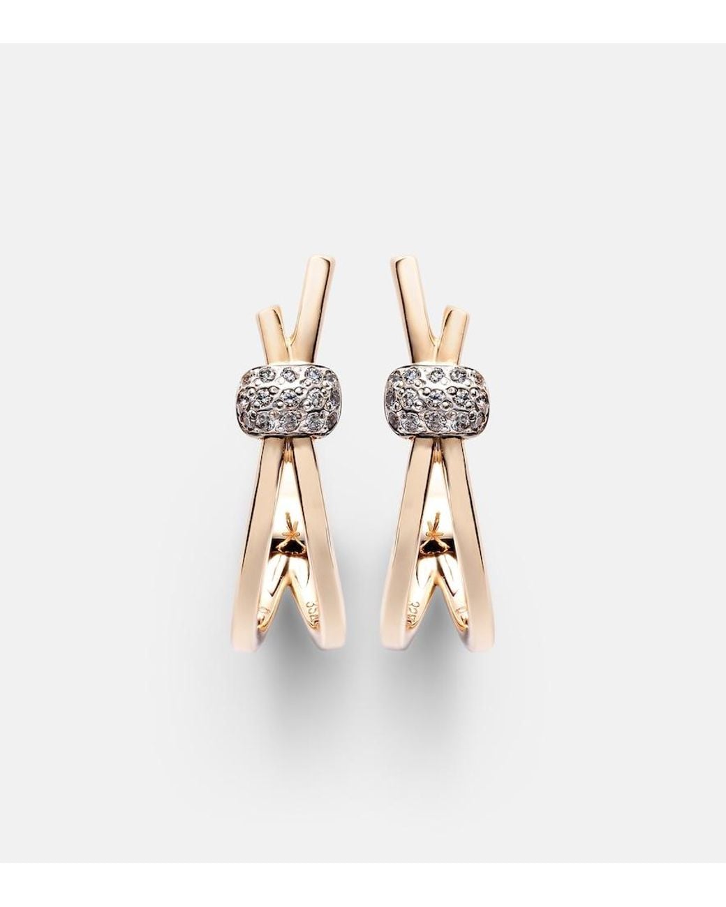 Pomellato White Together 18Kt Rose Earrings With Diamonds