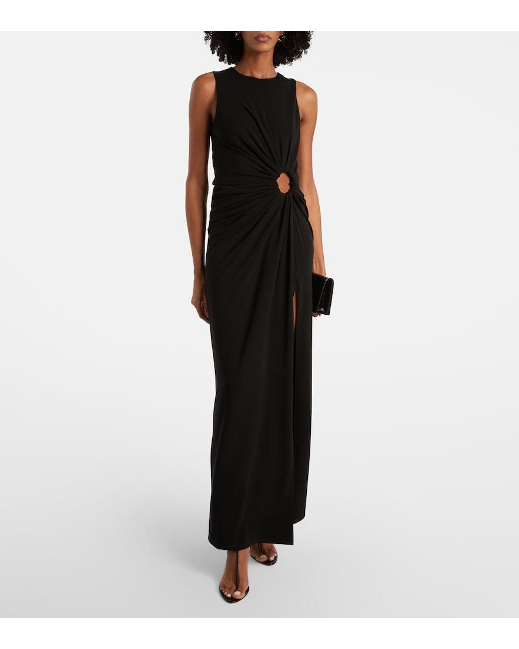 Sportmax Black Jersey Maxi Dress
