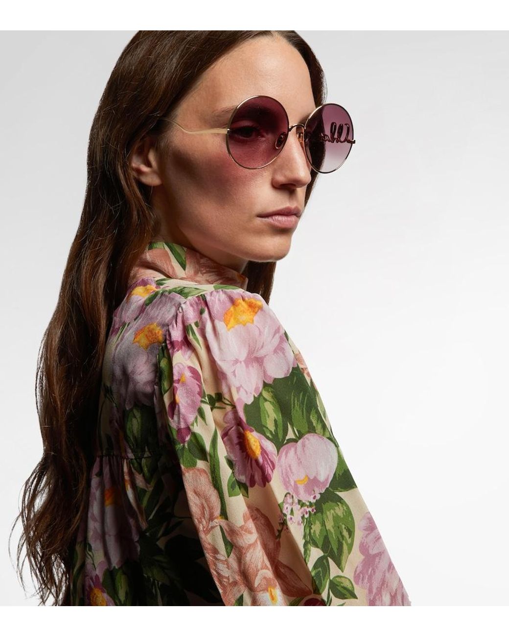 Chloé Pink Iconic Round Sunglasses