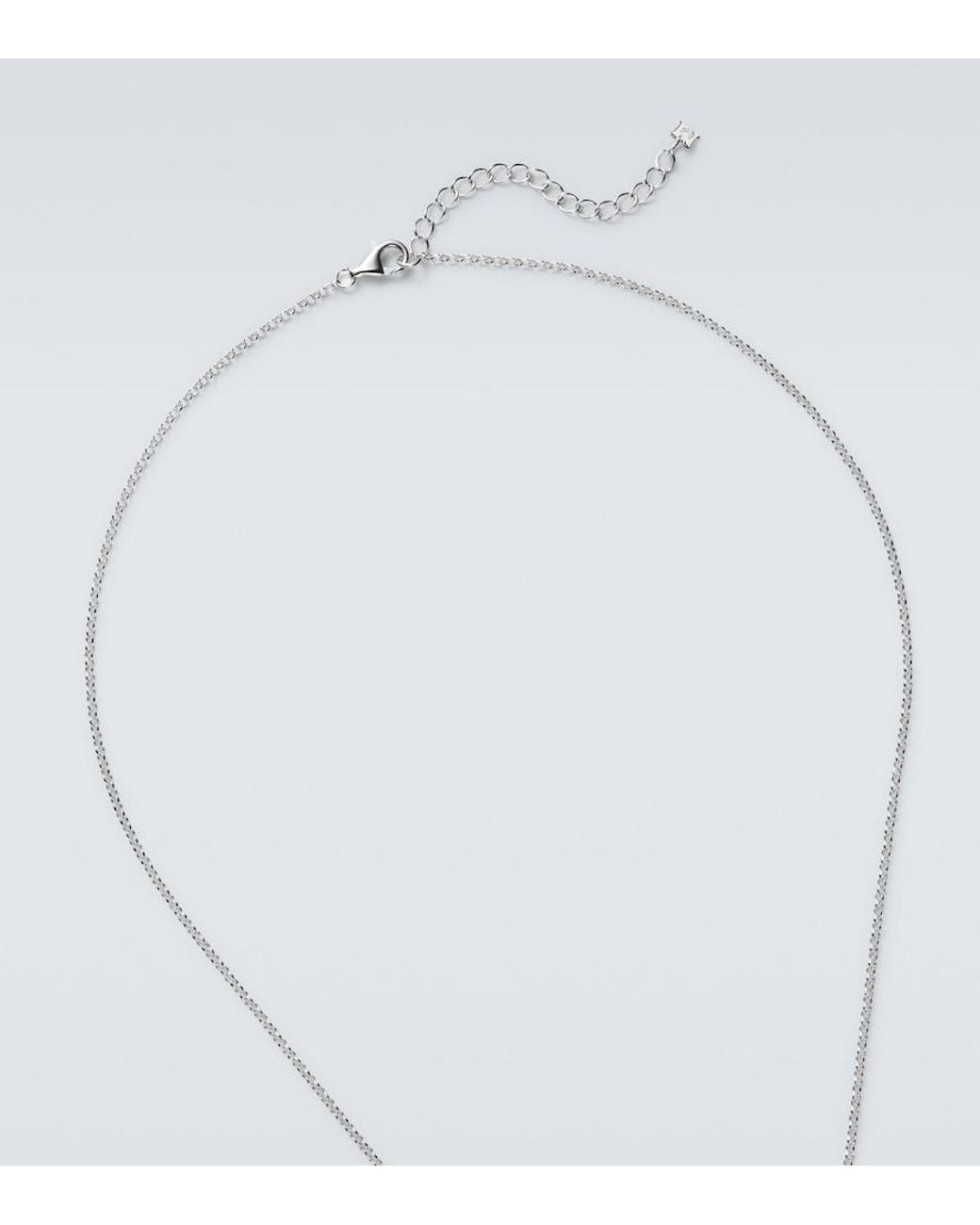 Mateo Blue Anchor Lock Small Sterling Chain Necklace for men