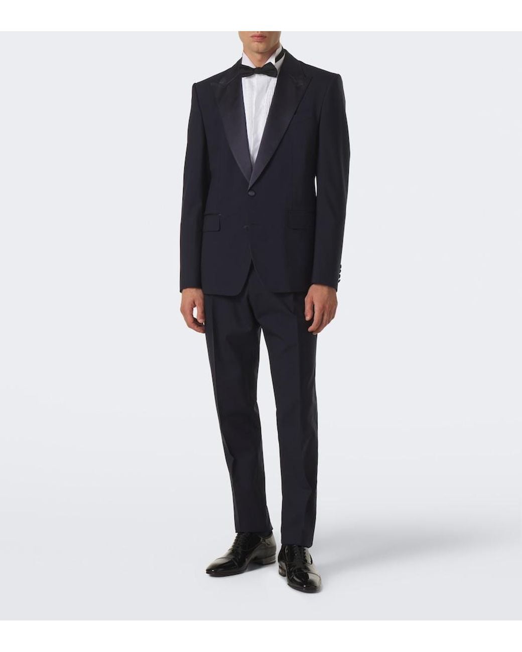 Dolce & Gabbana Blue Wool And Silk-Blend Tuxedo for men