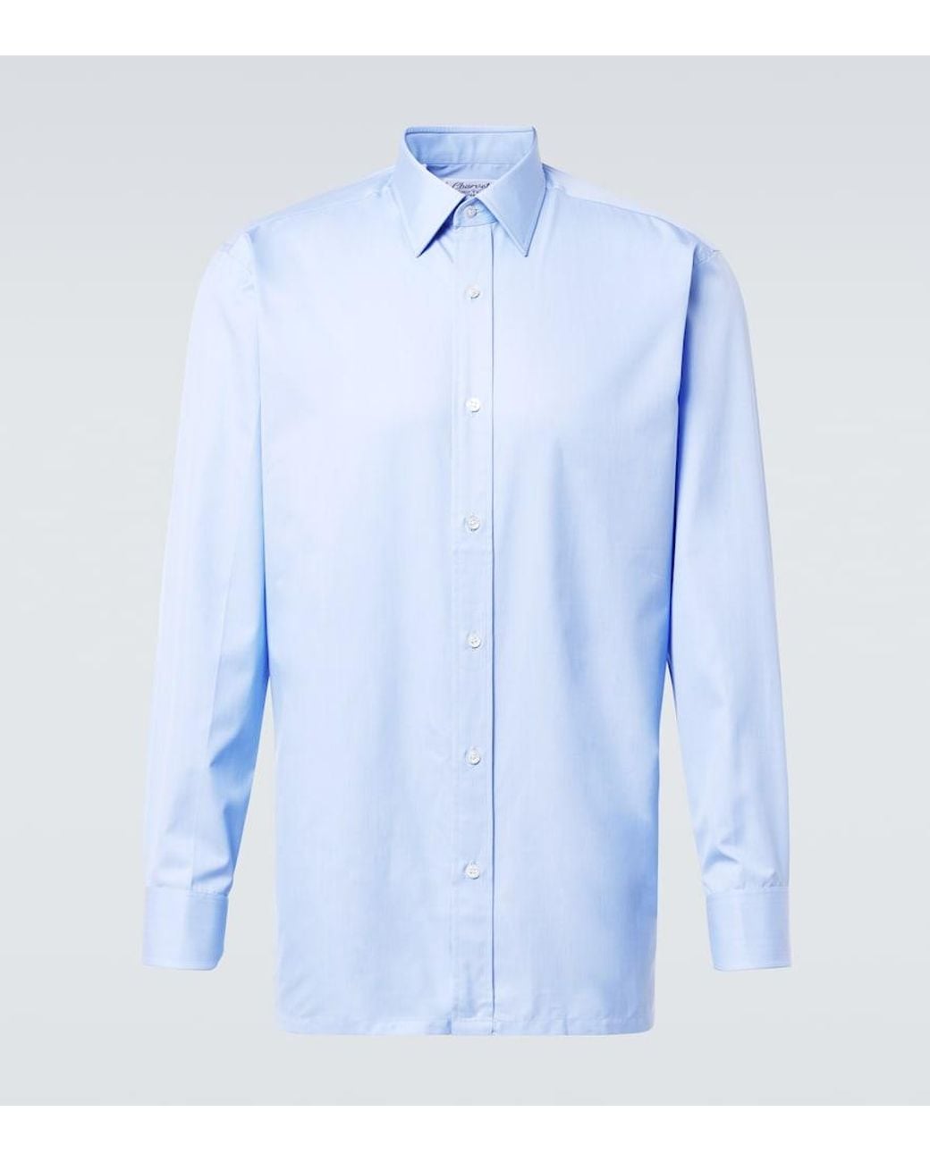 Charvet Blue Cotton Shirt for men