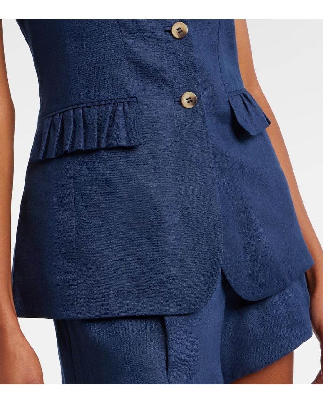 Posse Blue Matilda Linen Vest
