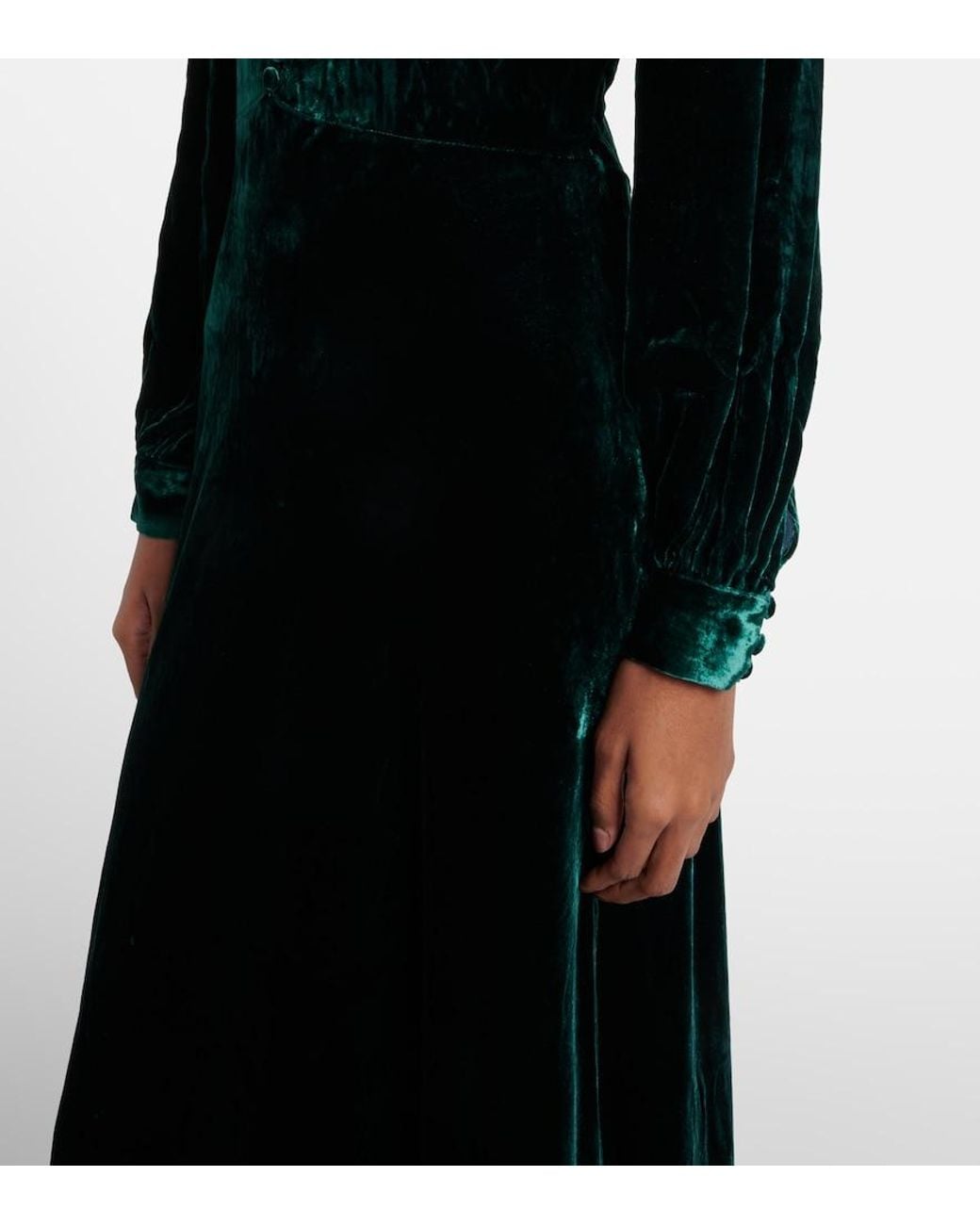 Rixo Black Emory Velvet Gown