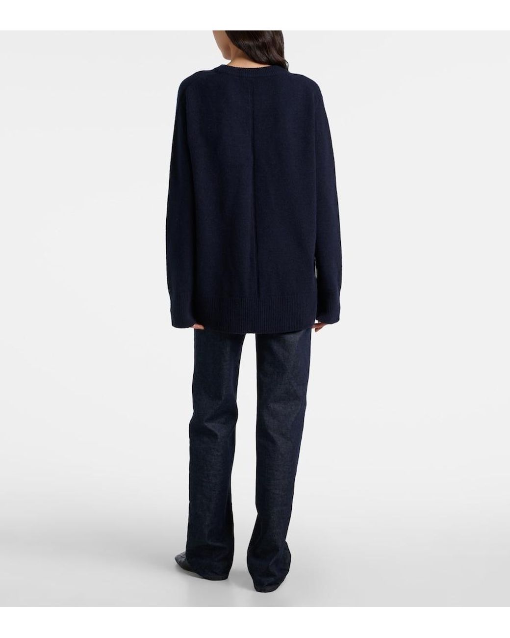 The Row Blue Sibem Wool And Cashmere Sweater