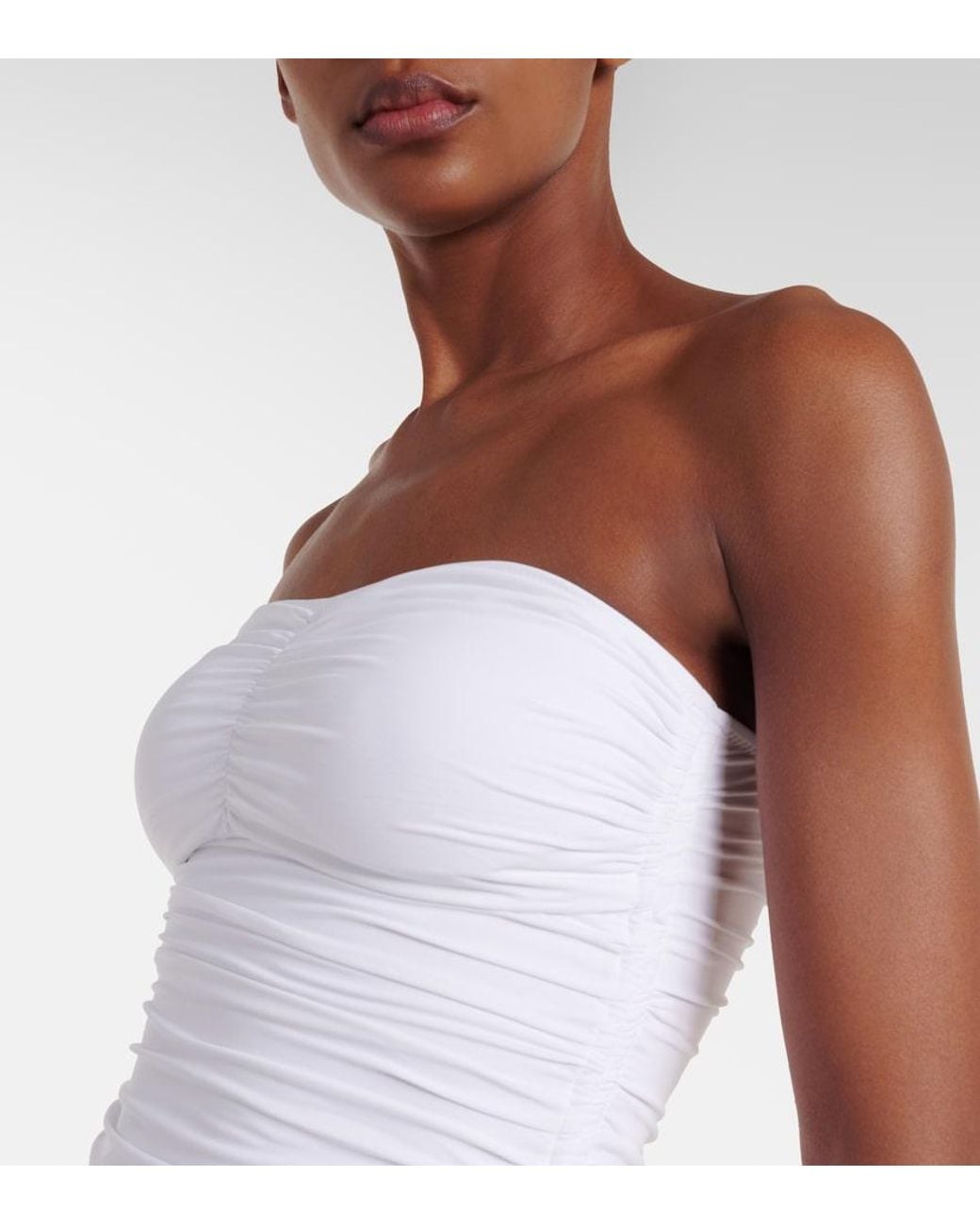 Melissa Odabash White Badeanzug Sydney Core