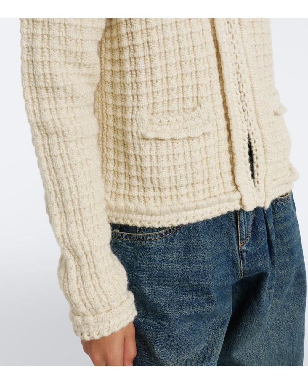 Isabel Marant Natural Hortense Wool And Alpaca Cardigan