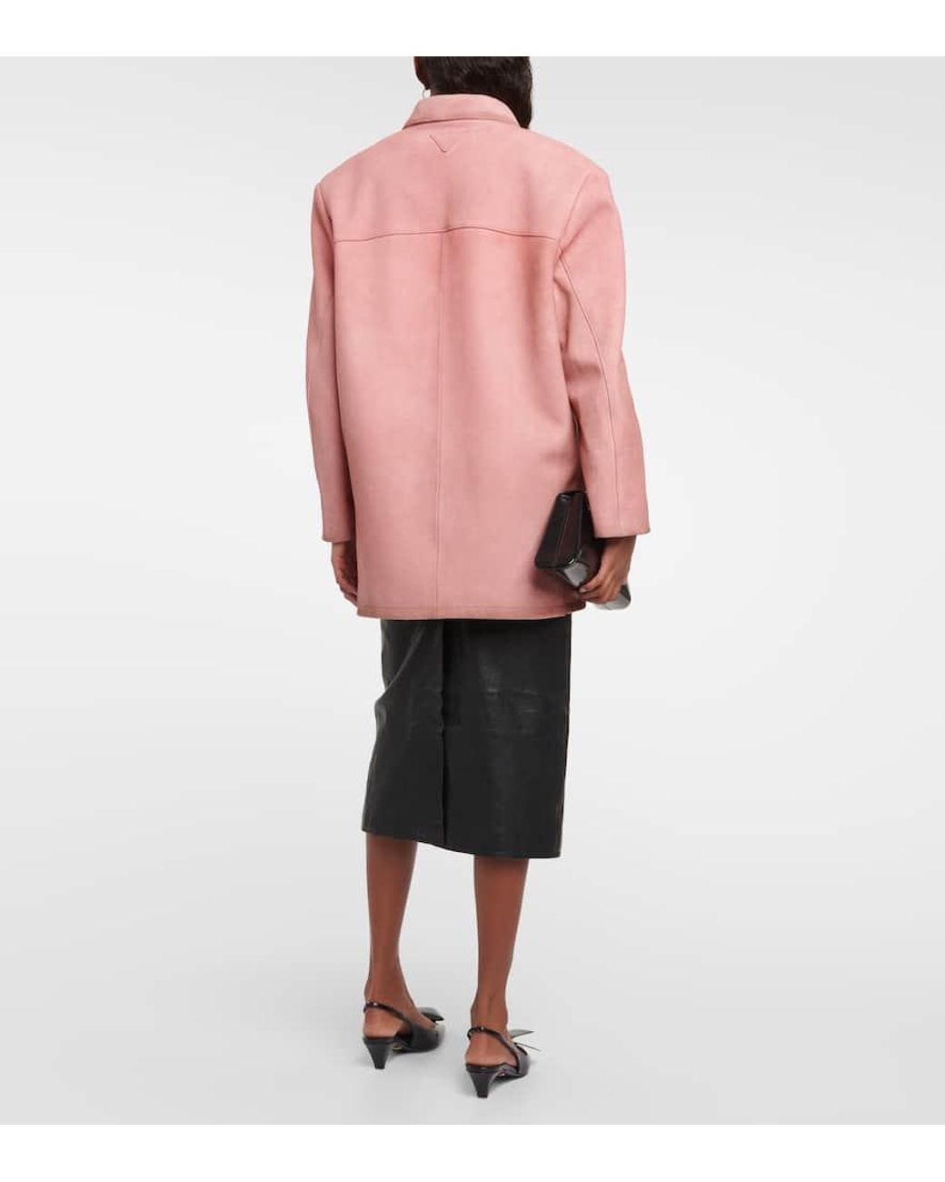 Prada Pink Suede Single-Breasted Jacket