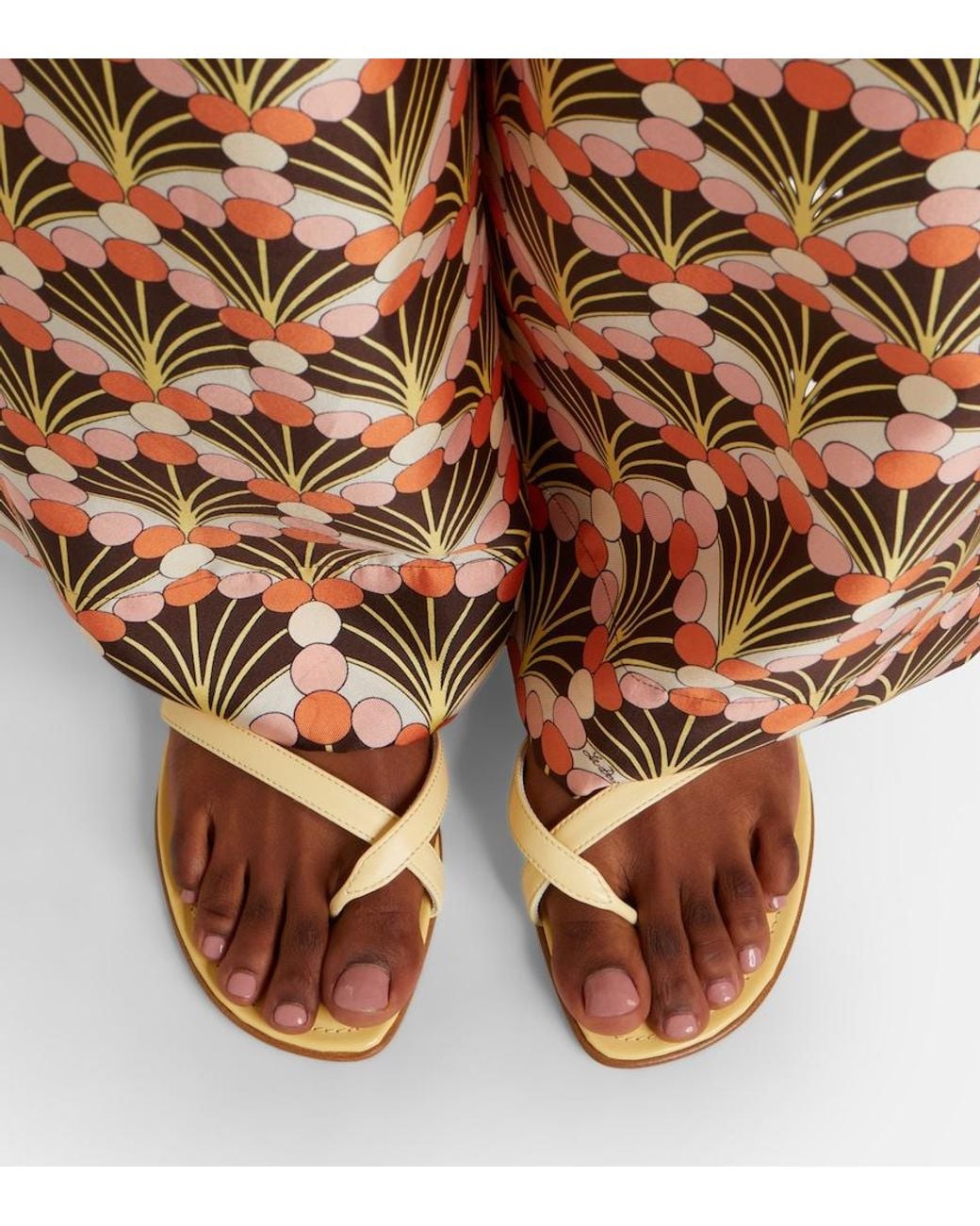 Manolo Blahnik Natural Susa Leather Sandals
