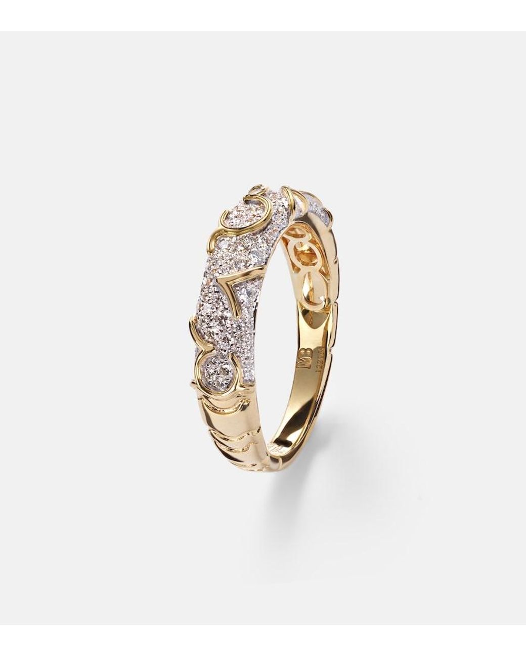 Marina B White Ondine 18Kt Ring With Diamonds