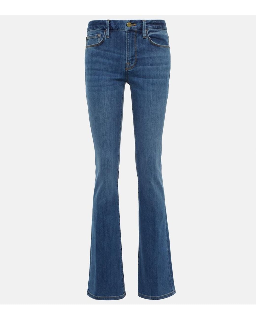FRAME Blue Le Mini Boot Mid-Rise Jeans