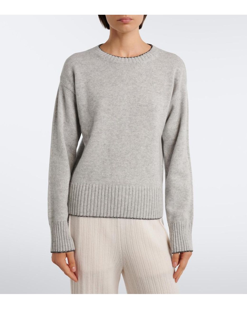 Eleventy Gray Cashmere Sweater