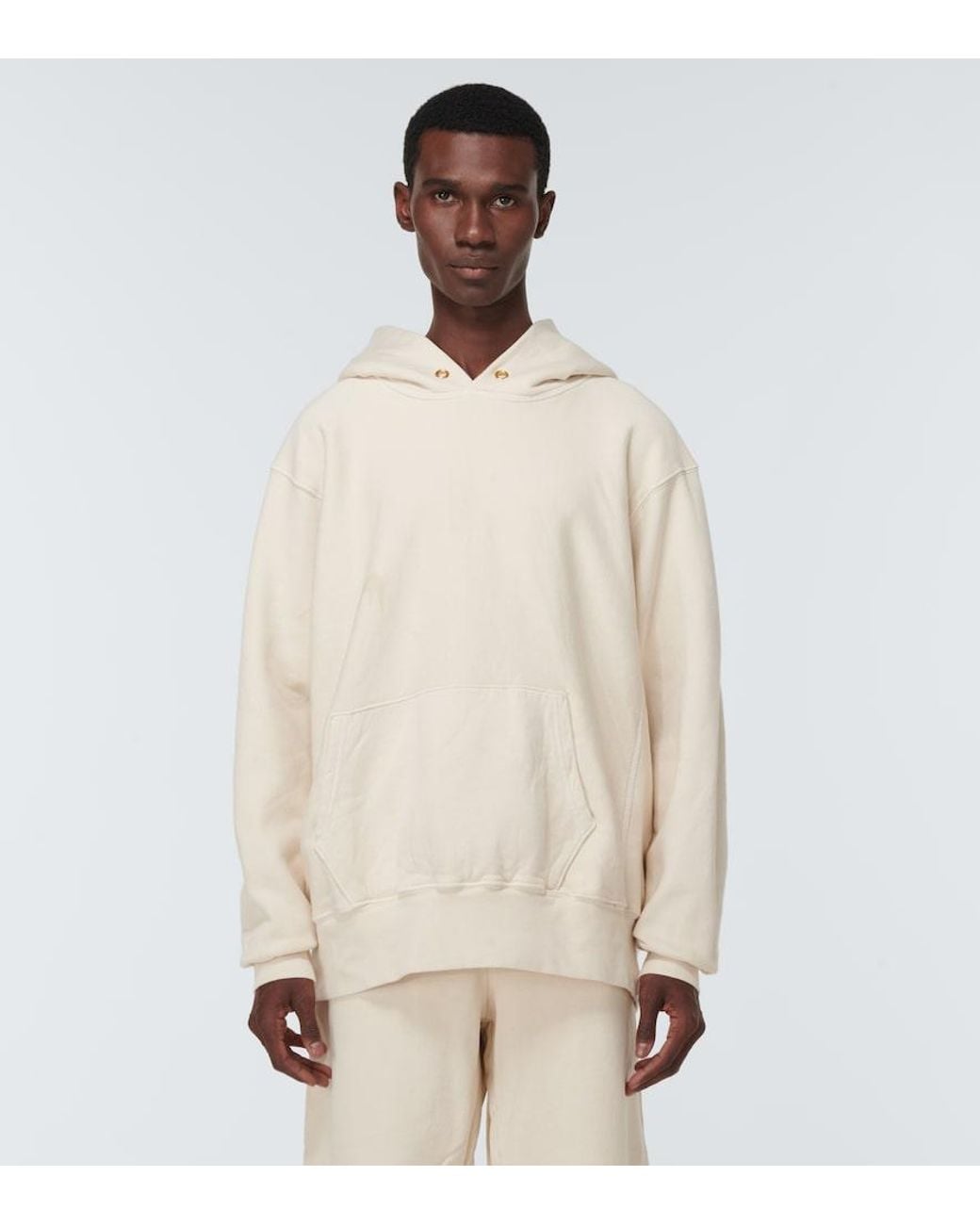 Les Tien Multicolor Cropped Hooded Sweatshirt for men