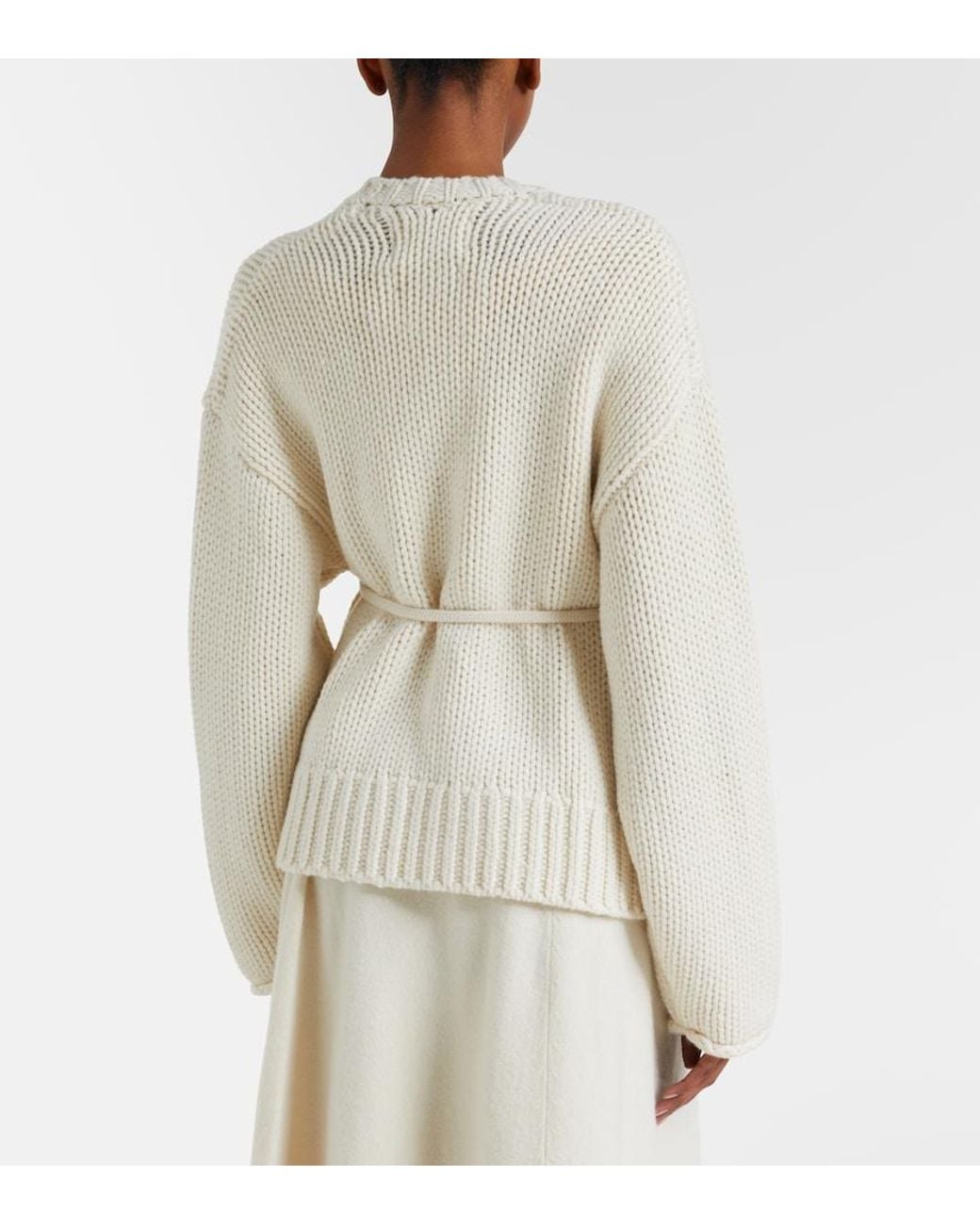 Extreme Cashmere Natural N°384 Ginza Cashmere Wrap Cardigan