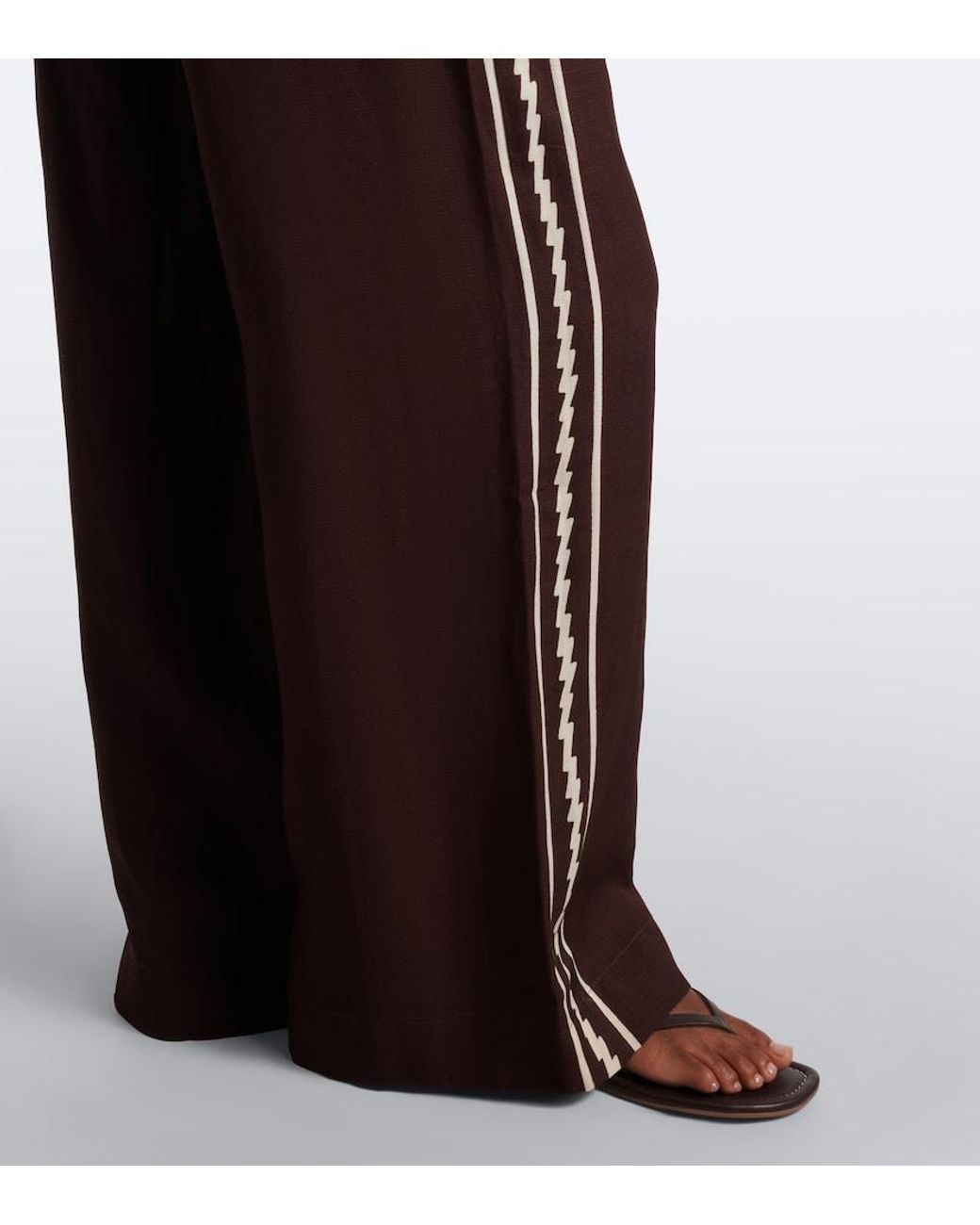 ALÉMAIS Brown Lori Wide-Leg Pants