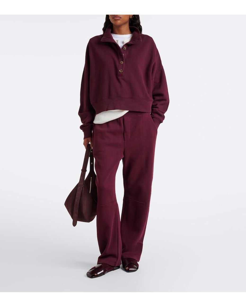 Velvet Purple Fatima Cotton Jersey Sweatshirt