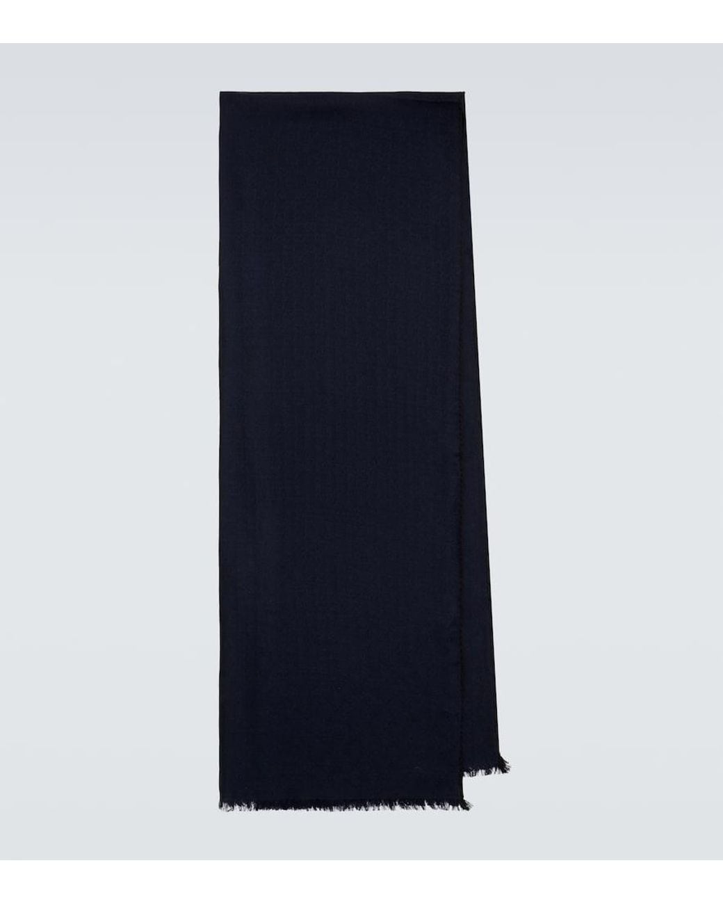 Gucci Blue Wool And Silk Scarf for men