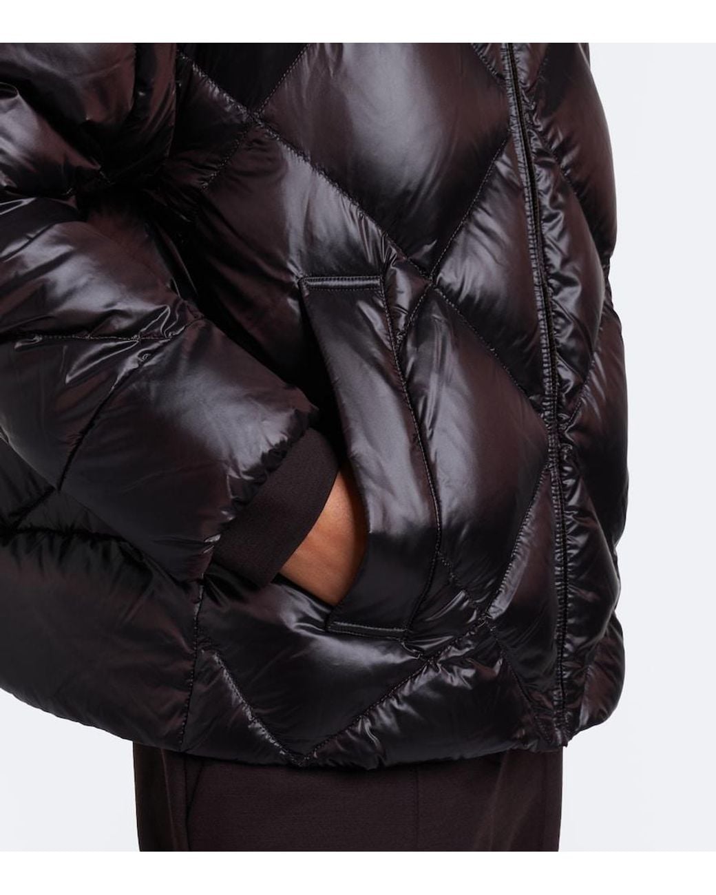 Max Mara Black The Cube Hooded Quilted Down Jacket