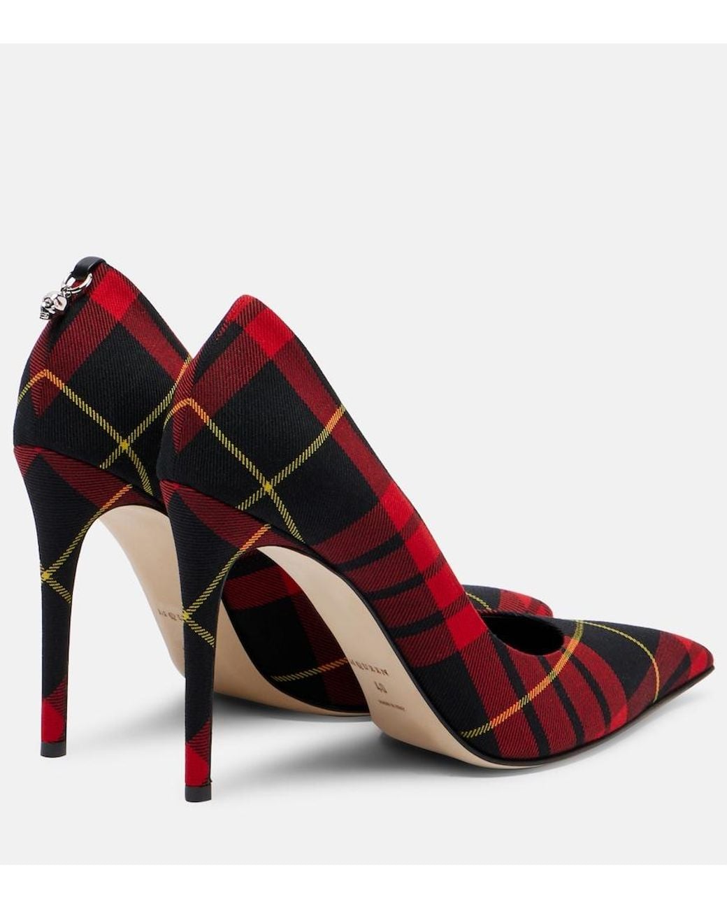 McQueen Red Skull Macqueen Tartan Pumps