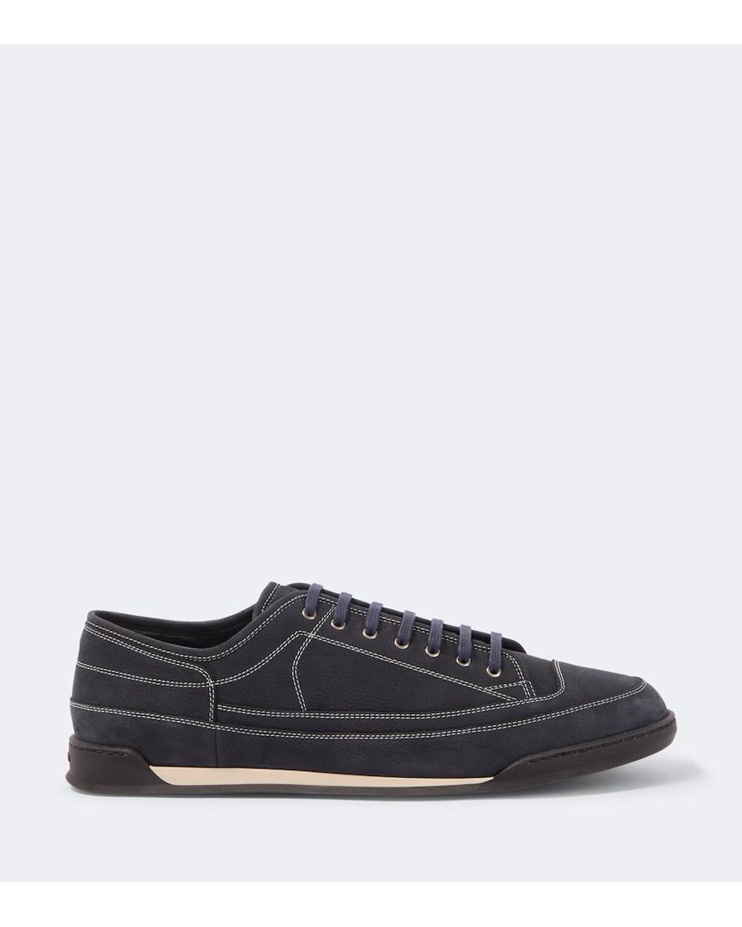John Lobb Blue Court Leather Low-Top Sneakers for men