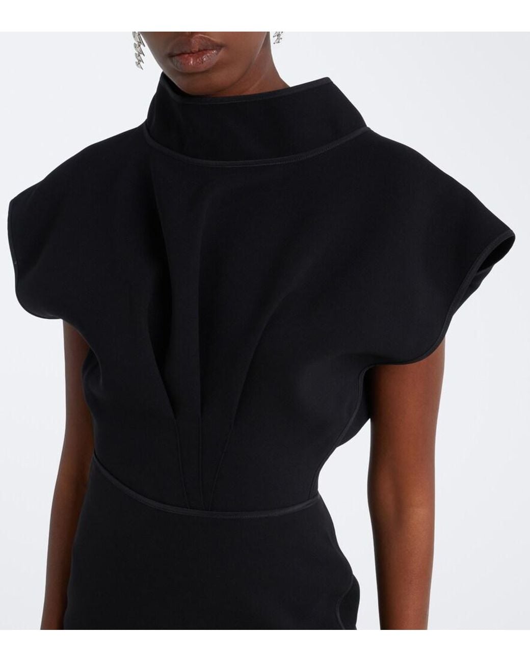Maticevski Black Pageant Midi Dress