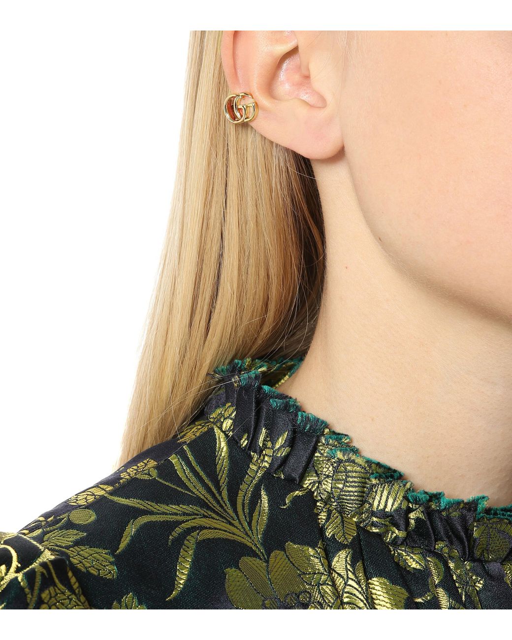 Gucci Double G 18kt Gold Ear Cuff in Metallic | Lyst Australia