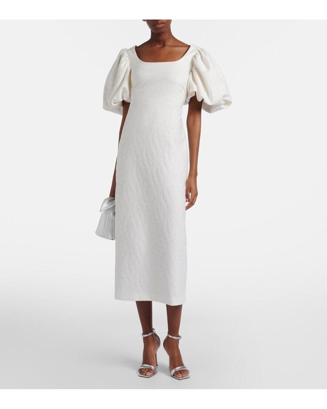Max Mara White Elegante Quiz Floral Cocktail Dress