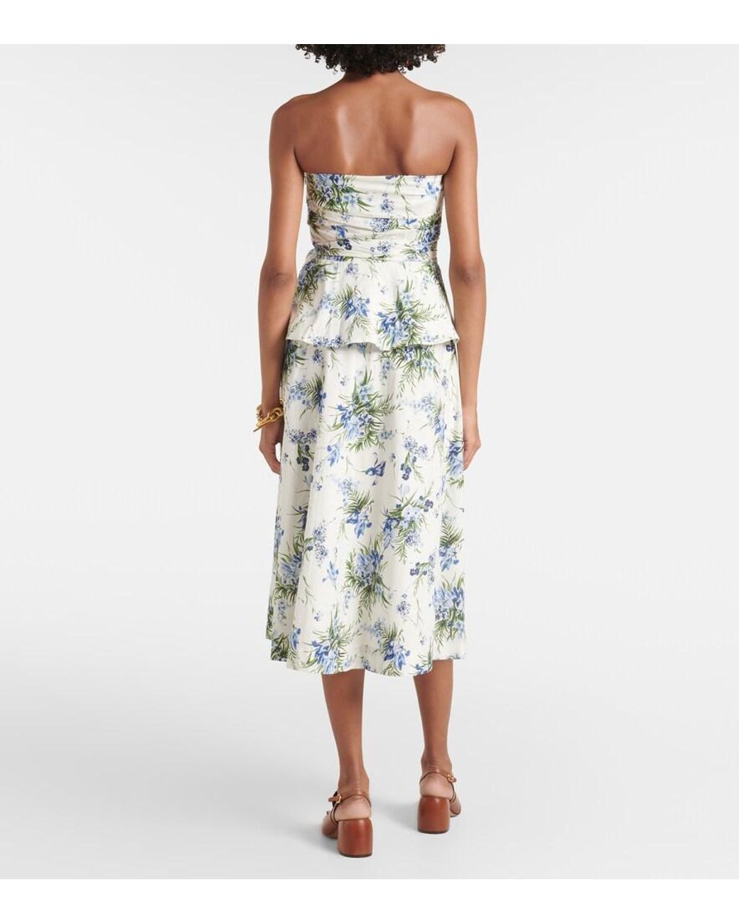 Top De Algodon Con Cinturon Veronica Beard de color White