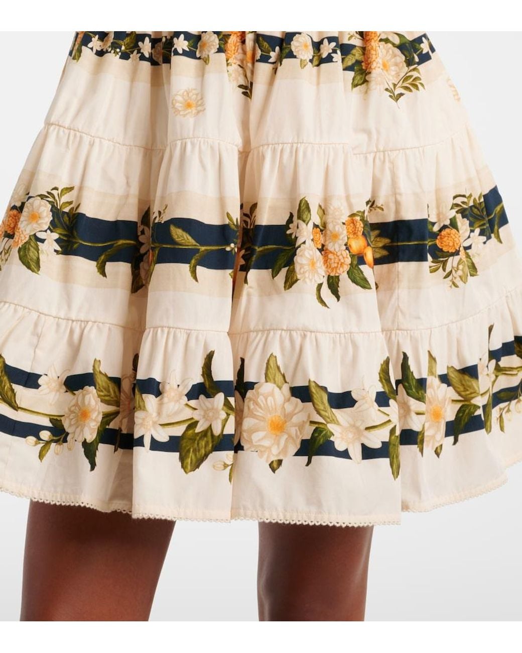 Agua Bendita Natural Lima Valle Floral Cotton Minidress