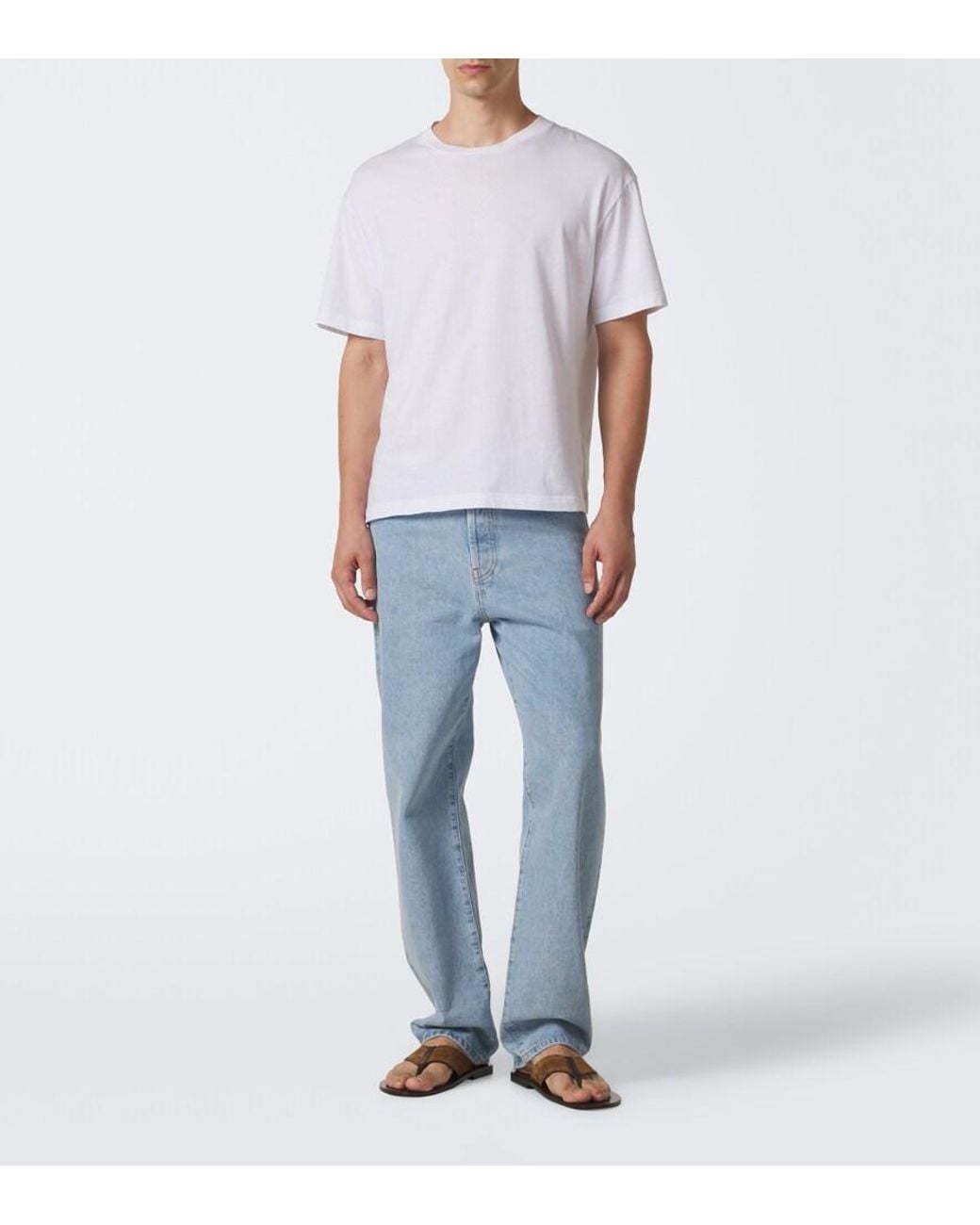 The Row Brown Dan Suede Thong Sandals for men