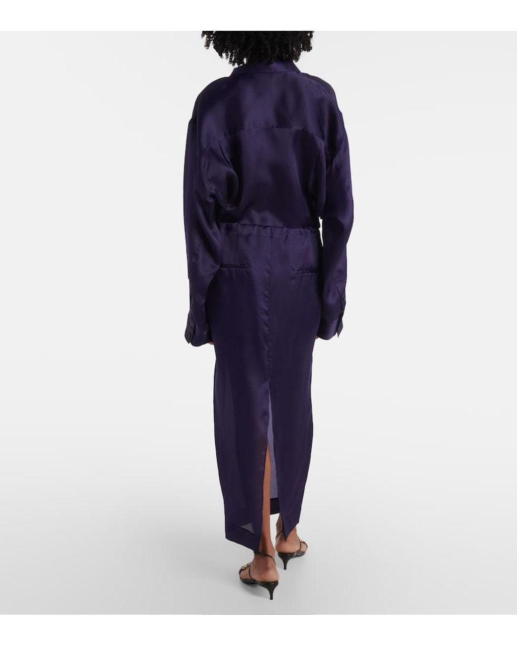 Khaite Purple Chenton Silk Organza Maxi Skirt