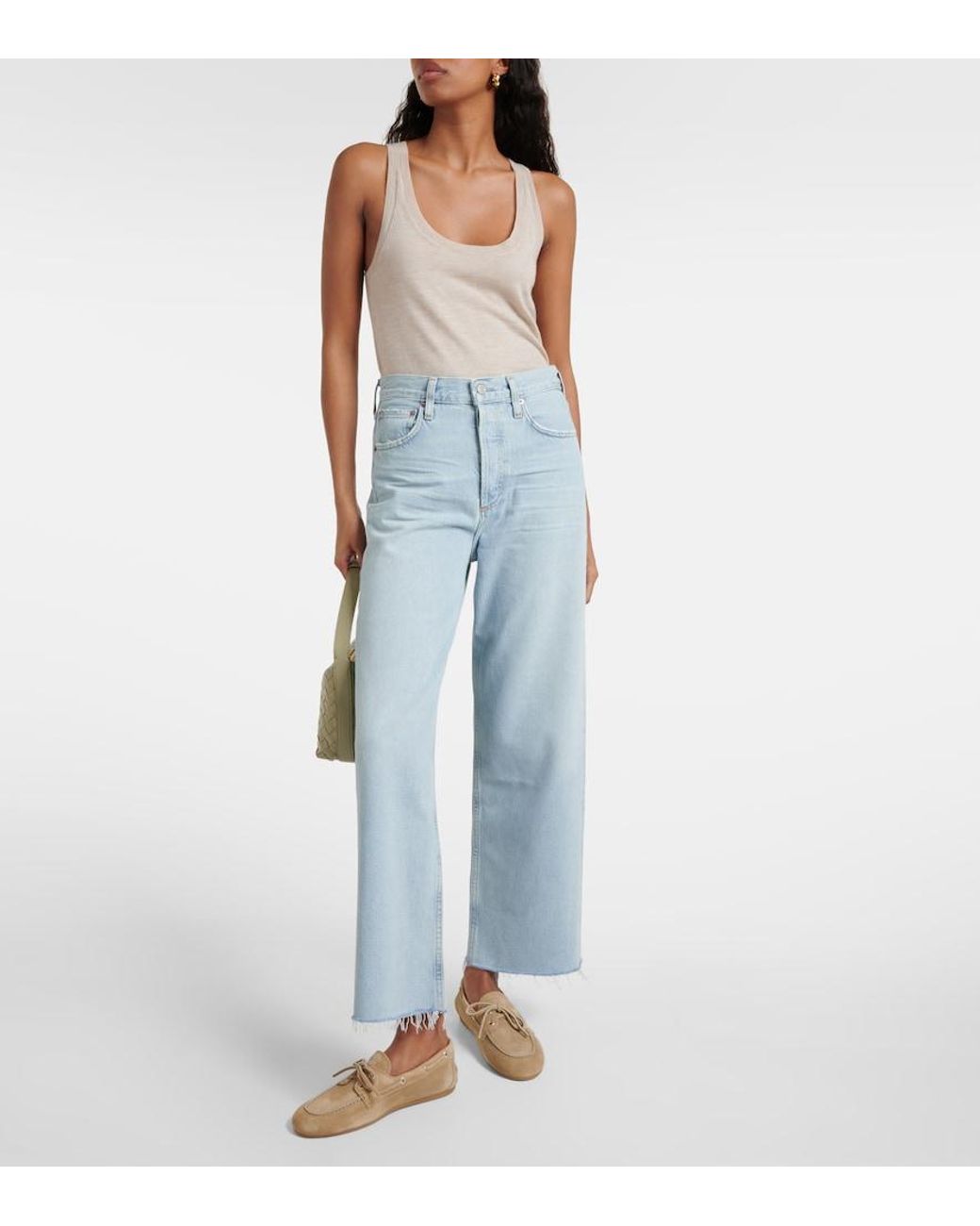 Agolde Blue Ren High-Rise Wide-Leg Jeans