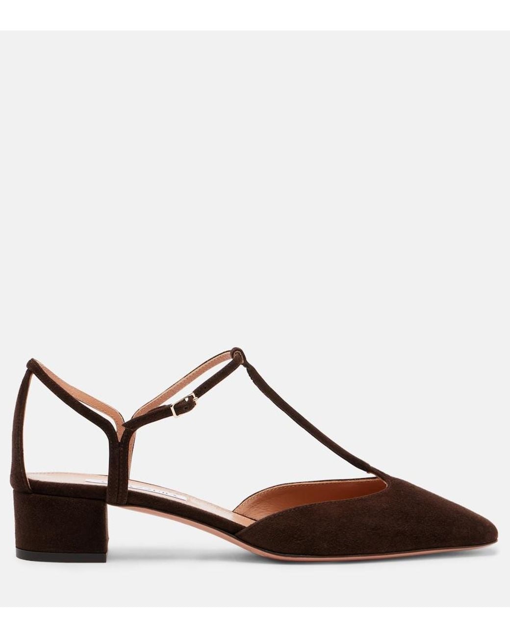 Aquazzura Brown Sorbonne 35 Suede Pumps