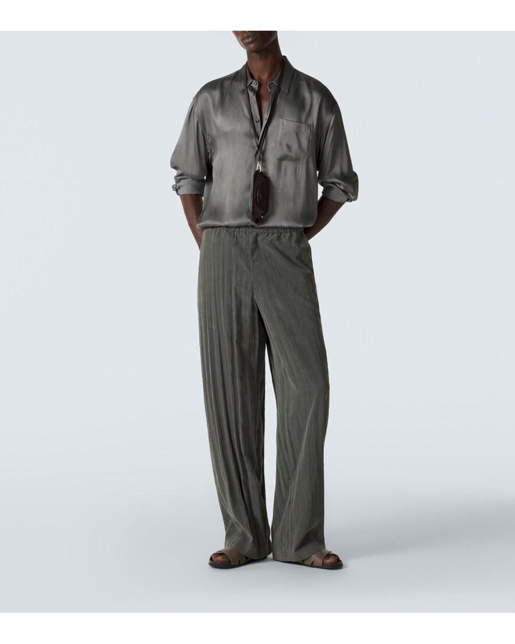 Manolo Blahnik Brown Inezmu Leather Sandals for men