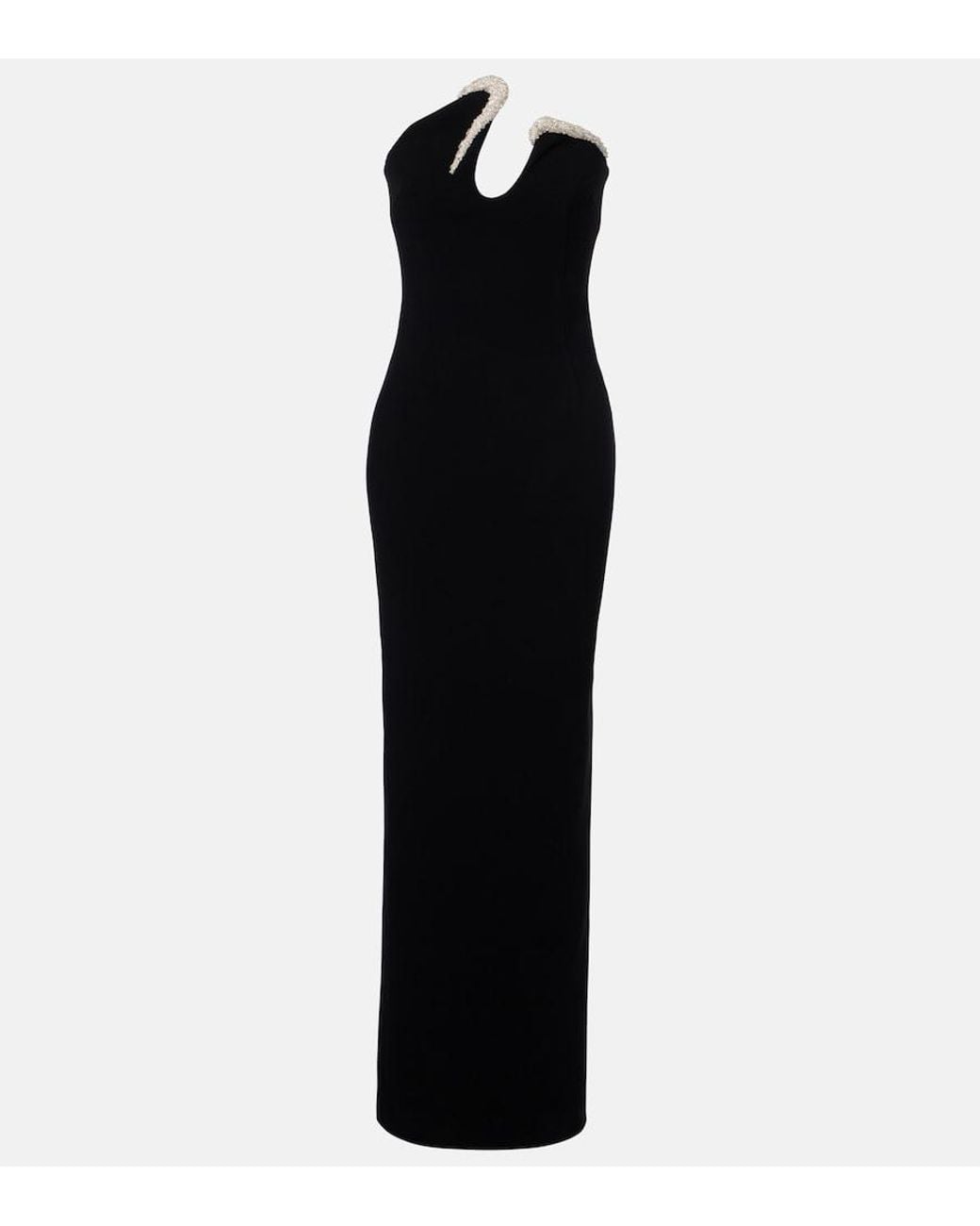 Rachel Gilbert Black Tessa Embellished Gown