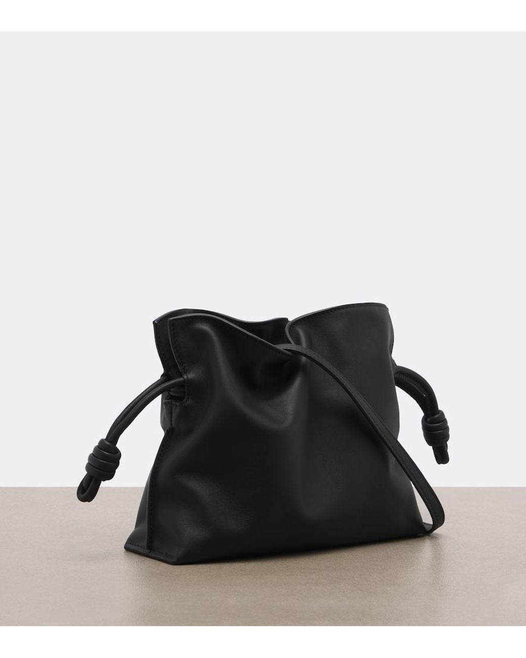Loewe Black Flamenco Mini Leather Clutch