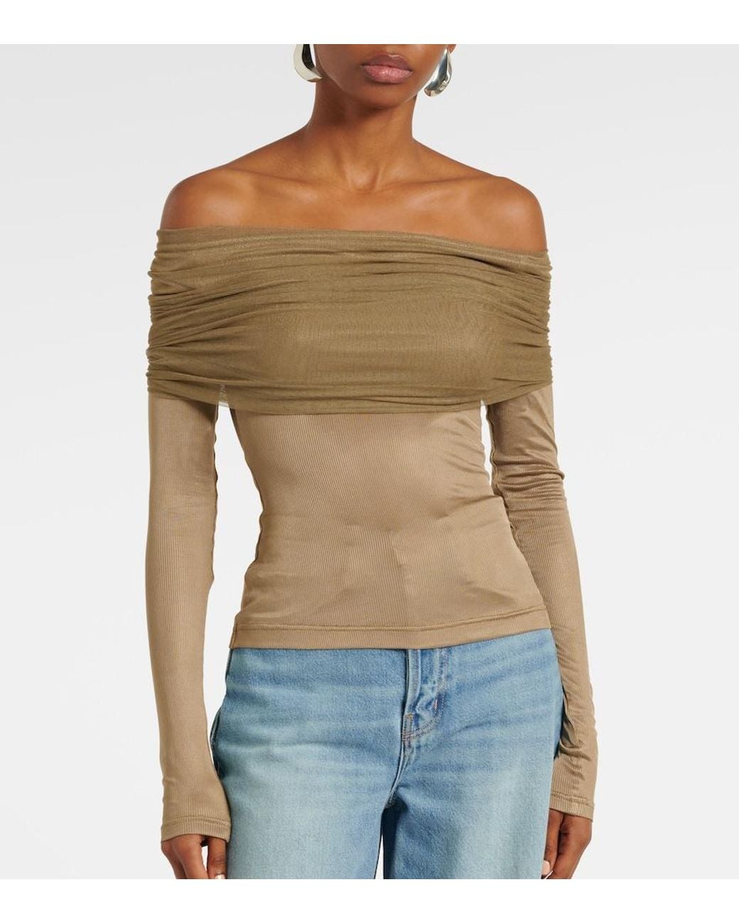 Top Sonora Veiled Christopher Esber en coloris Natural