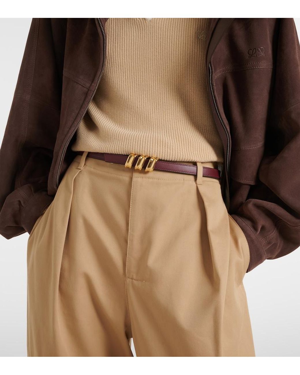 Loewe Black Coil Leather Belt