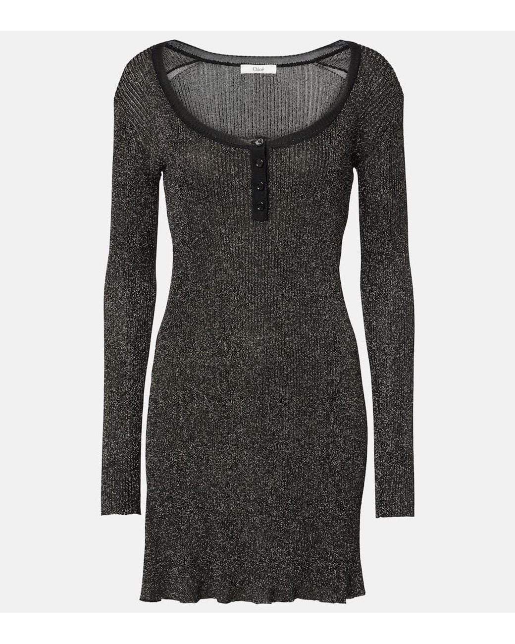 Chloé Black Lame Top