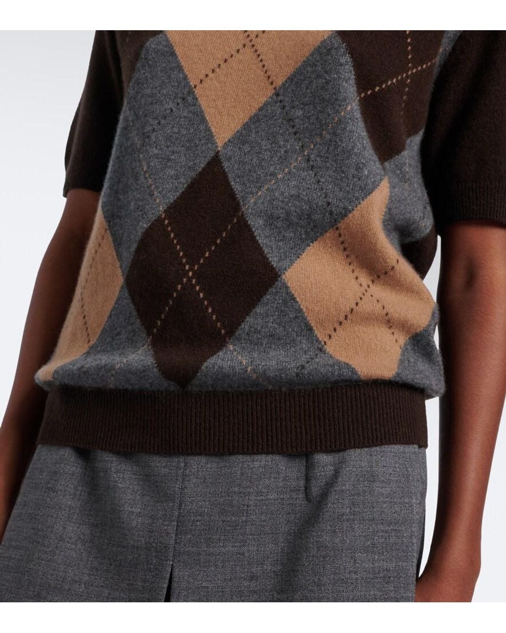 Jersey Argyle De Cachemir Prada de color Black