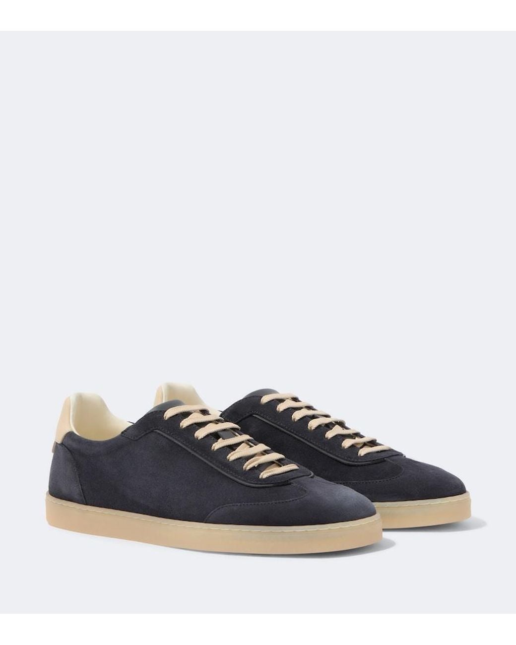Brunello Cucinelli Blue Suede Sneakers for men